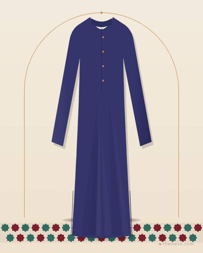 Moroccan Thobe — Indigo