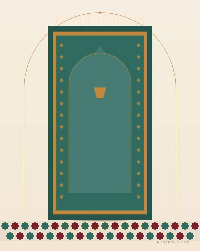 Velvet Prayer Mat — Teal
