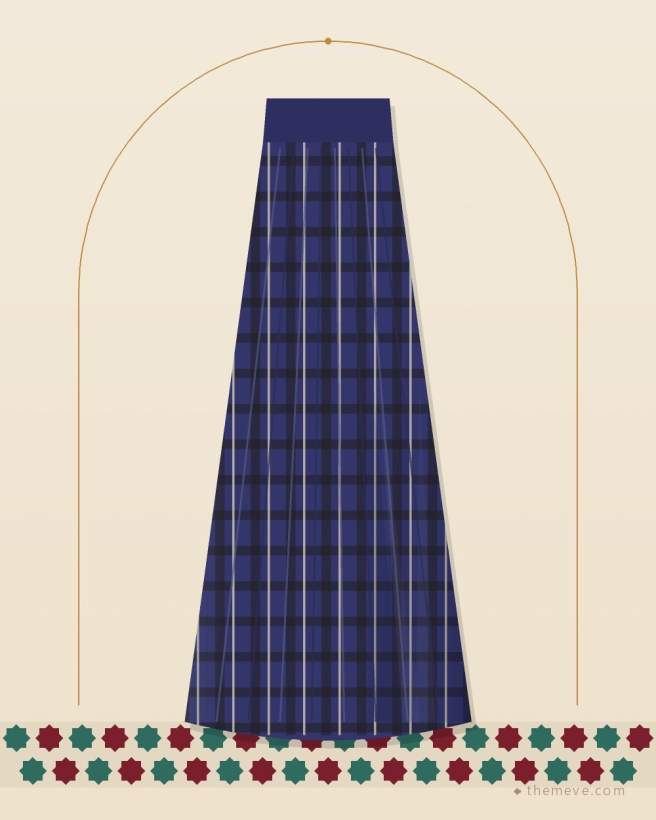 Checked Lungi — Indigo